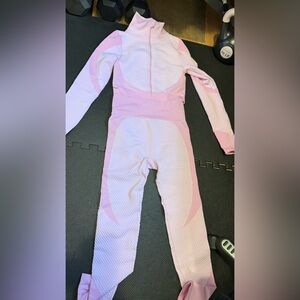 SHEIN Pink and White Women's One Piece
